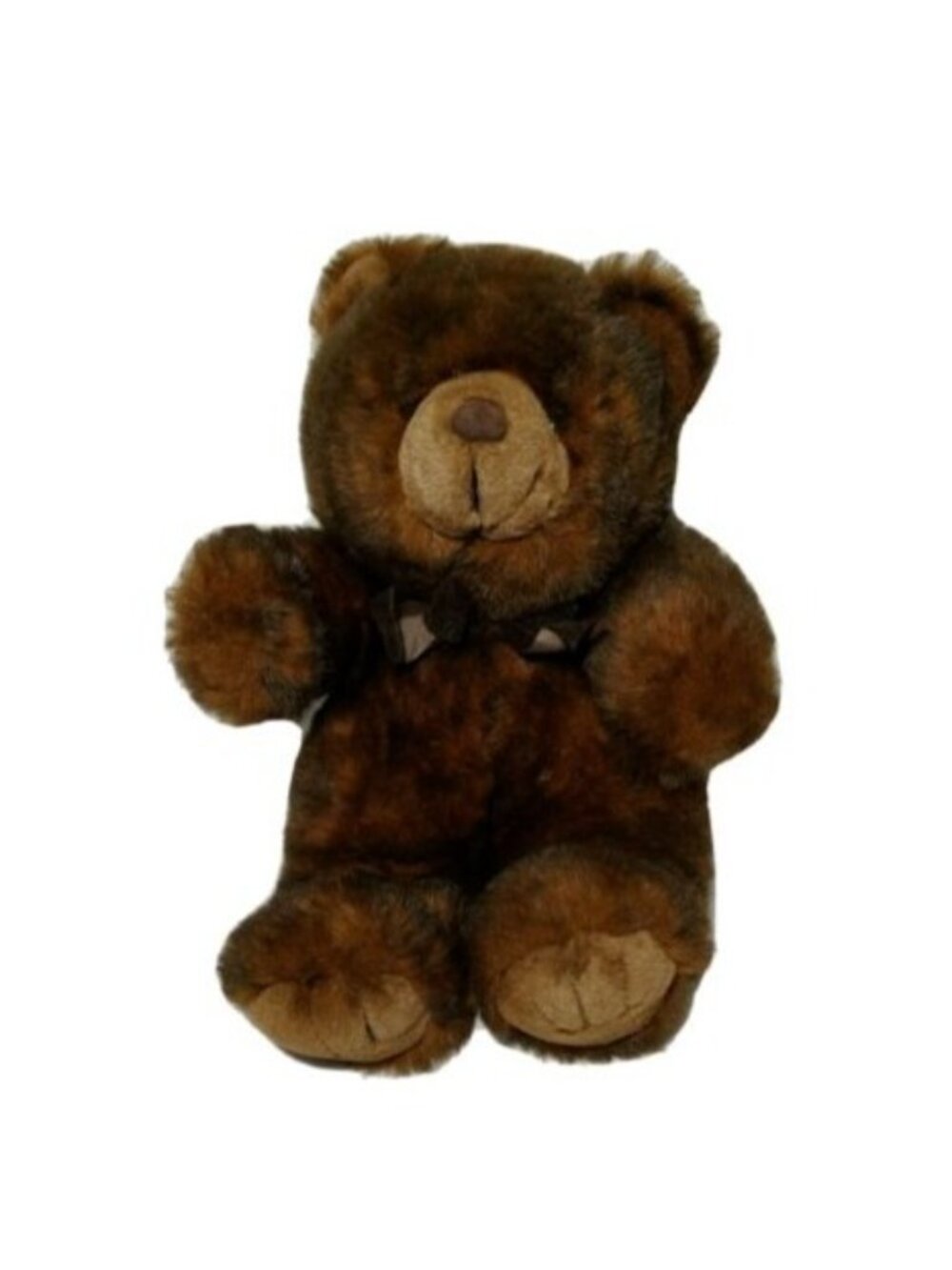 Vintage Happiness Always Brown Bear Plush Realistic Stuffed Animal Toy 12 inch